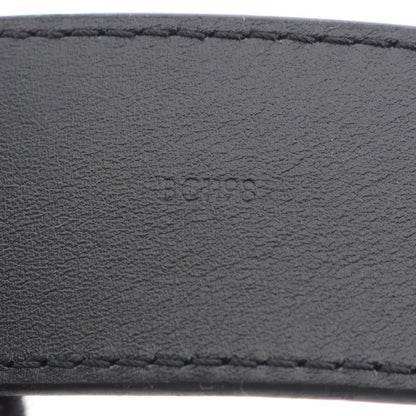 Louis Vuitton Belt Ceinture Voyager Leather Noir Black Navy — view 5
