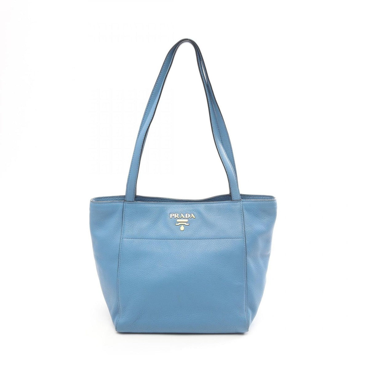 Prada Tote Vitello Phenix Light Blue Leather