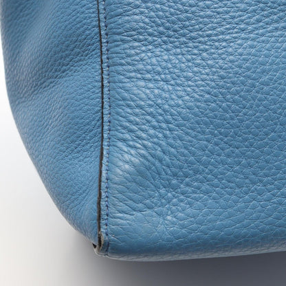 Prada Tote Vitello Phenix Light Blue Leather — view 8