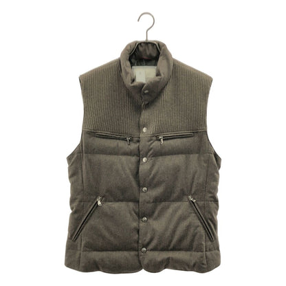 Brunello Cucinelli Wool Cashmere Down Vest M Brown