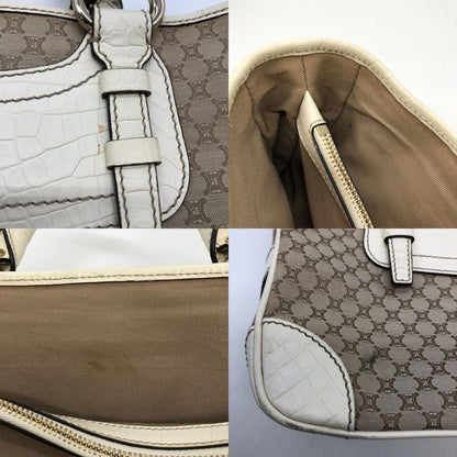 Celine Sd-sa-0029 Handbag Croc Shape Pressed Boogie Macadam Canvas Leather