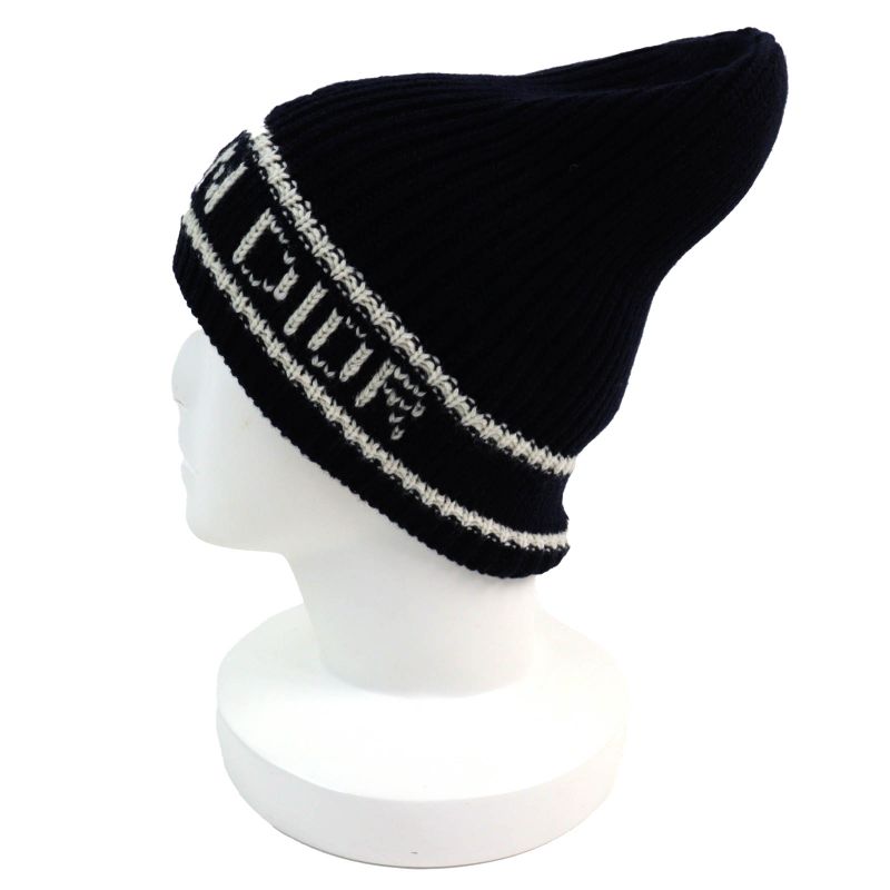 Christian DIOR 31noe714ixgh Wool Cashmere Star Logo Knit Hat Knit Cap Navy