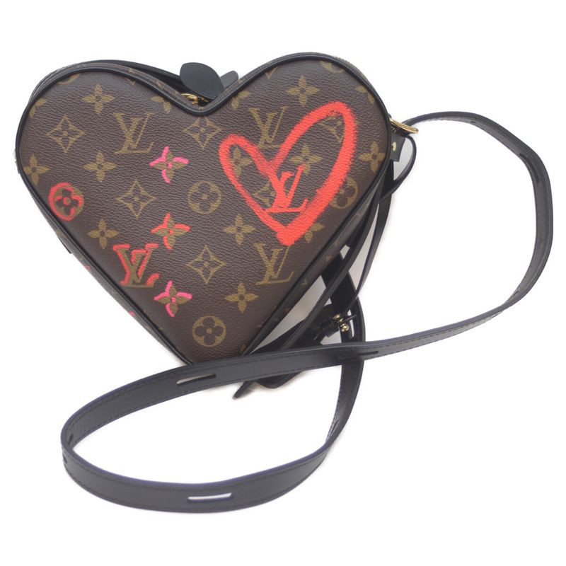 Louis Vuitton M45890 Monogram Sac Coeur Foreign Love Heart Box Shoulder