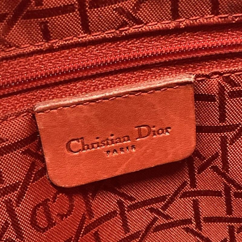 Dior/christian Dior Handbag Canage Stitch Black Leather