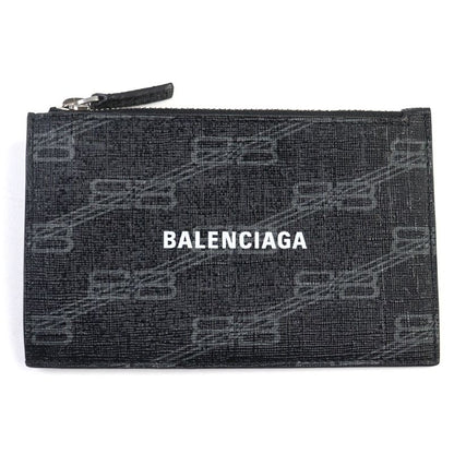 Balenciaga 640535 CASH Leather Bbmonogram Logo Print Fragment Case Card Holder