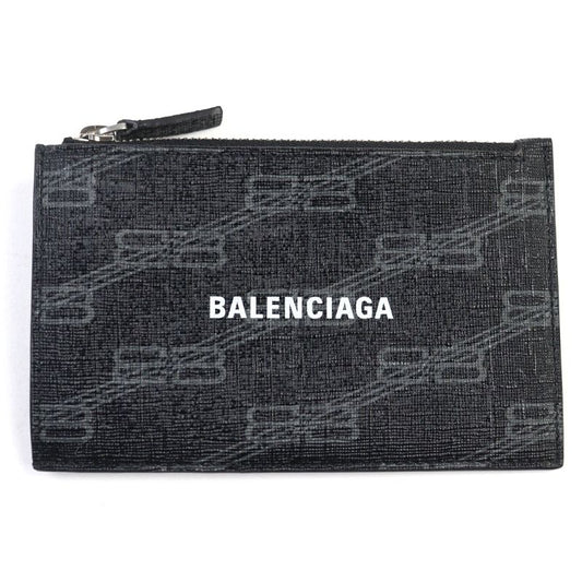 Balenciaga 640535 CASH Leather Bbmonogram Logo Print Fragment Case Card Holder