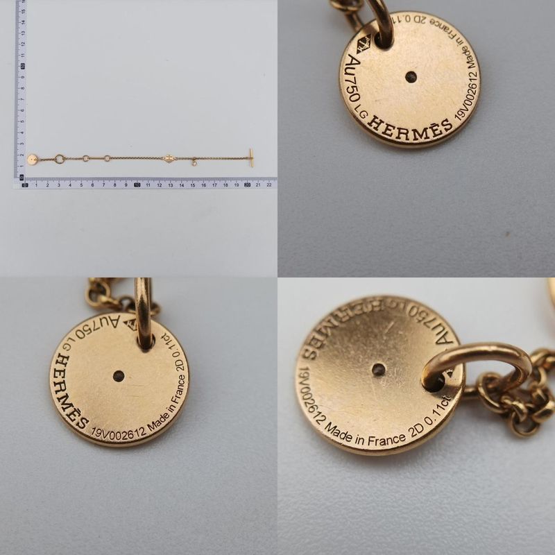 Hermes Gambard H Logo Gold Au75019v002612