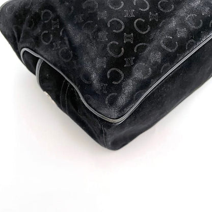 Celine Handbag Boogie Bag Black C Macadam Excellent Condition Suede