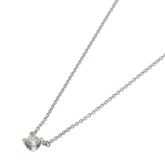 Tiffany & Co. Square Solitaire Diamond Necklace