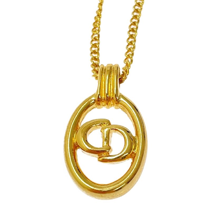 Christian Dior GP Oval CD Logo Necklace Gold 318686 Necklace