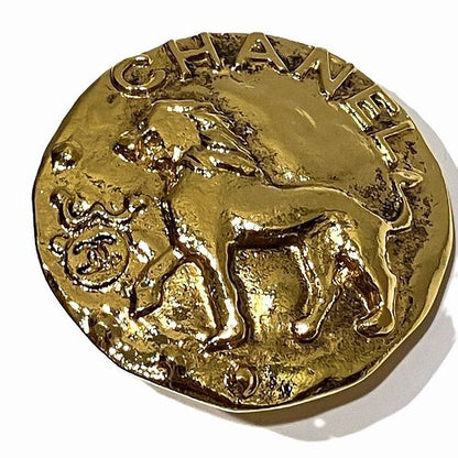 Chanel Lion Motif Branded Accessories Earrings Ladies