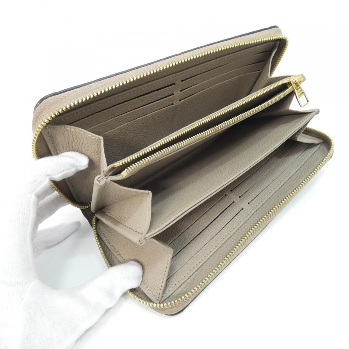 Louis Vuitton Monogram Empreinte Zippy Wallet Tourterelle — view 8