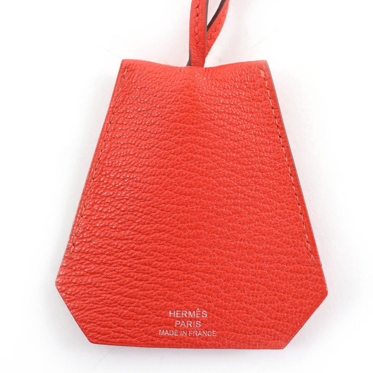Hermes Clochette Necklace Chevre Capucines Silver — view 4