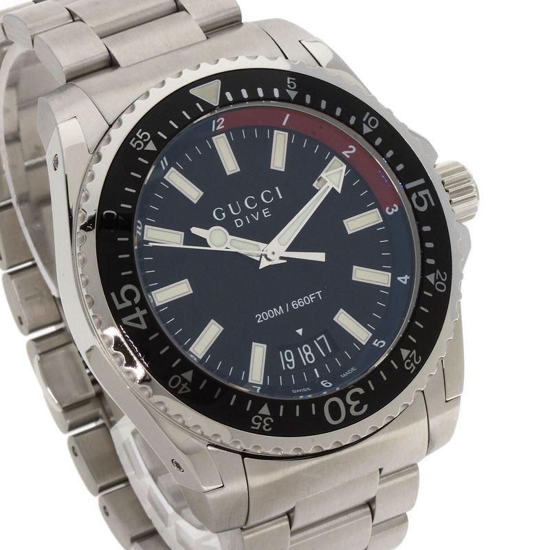 Gucci Ya1362 DIVE Watch SS Men's