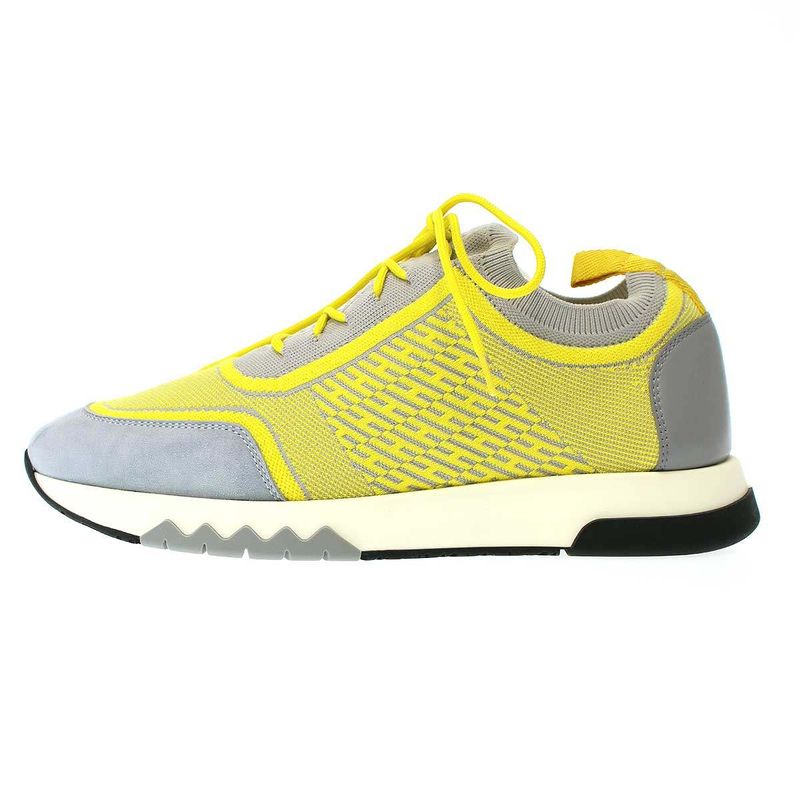 Hermes Addict Sneaker Addict Low Cut Sneakers Gray Yellow 38