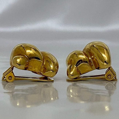 Celine Earring Gold Triomphe Excellent Condition Rare GP Used