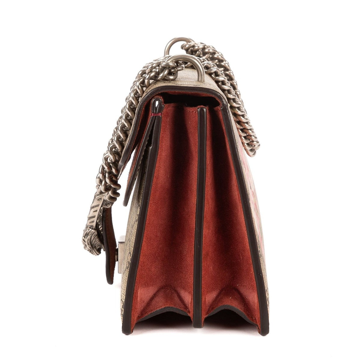 Gucci Blooms Dionysus Beige Burgundy Supreme Canvas Shoulder Bag — view 3