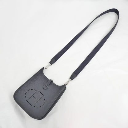 Hermes Evelyne T PM Ardoise Shoulder Bag Taurillon Clemence K Engraved