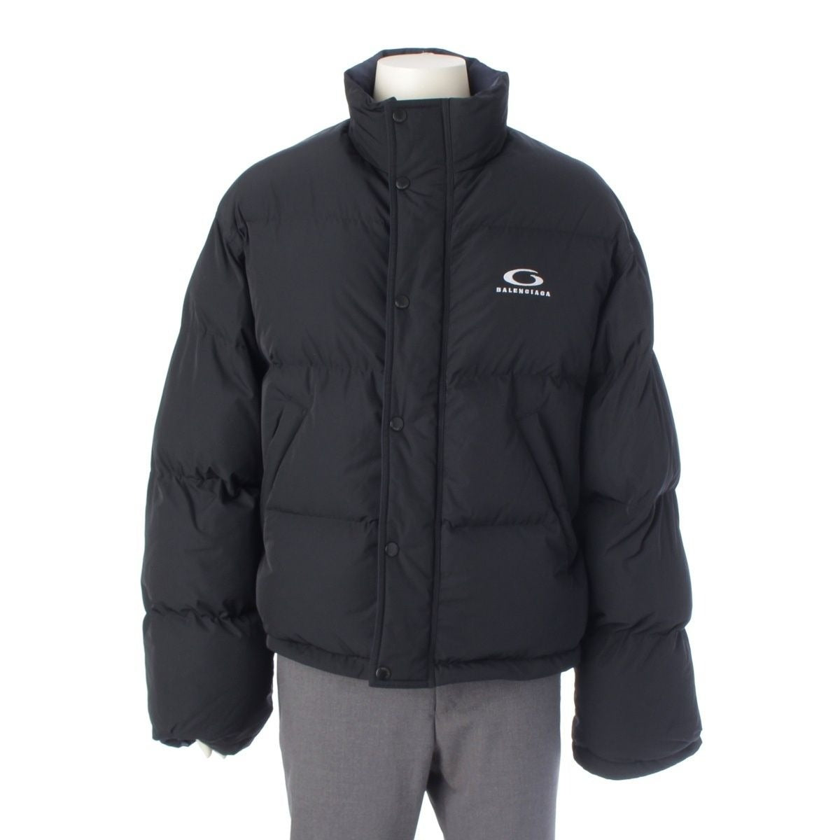 Balenciaga Nylon Silk Reversible Down Jacket Black