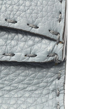 Fendi Card Case Selleria Blue Gray Leather Business Holder — view 7