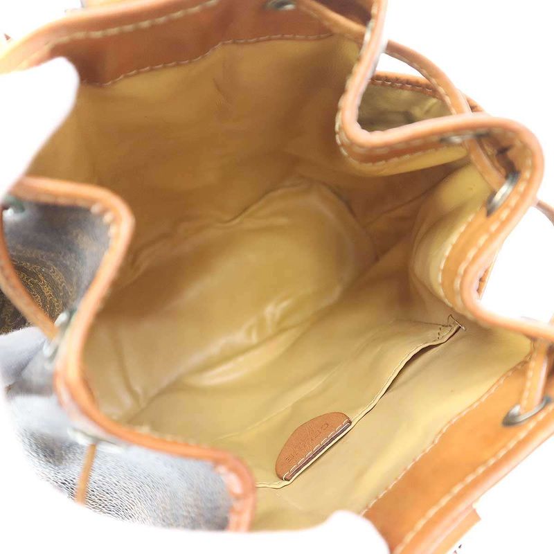 Celine Vintage Macadam PVC Shoulder Bag Brown