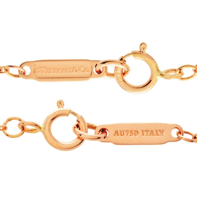 Tiffany & Co Tiffany & Co Atlas Open Circle Necklace With Diamonds 18K Pink