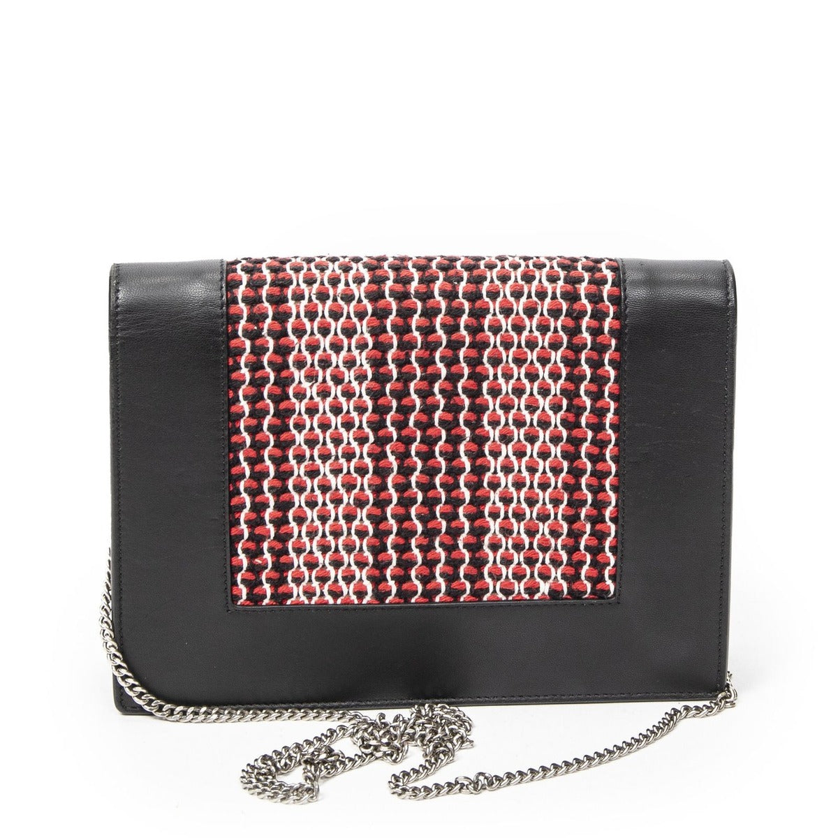 Celine Frame Evening Clutch Black Red Tweed — view 5
