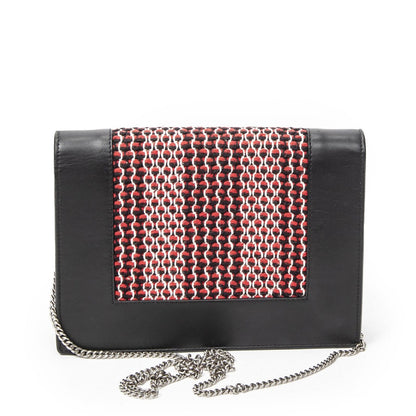 Celine Frame Evening Clutch Black Red Tweed — view 5