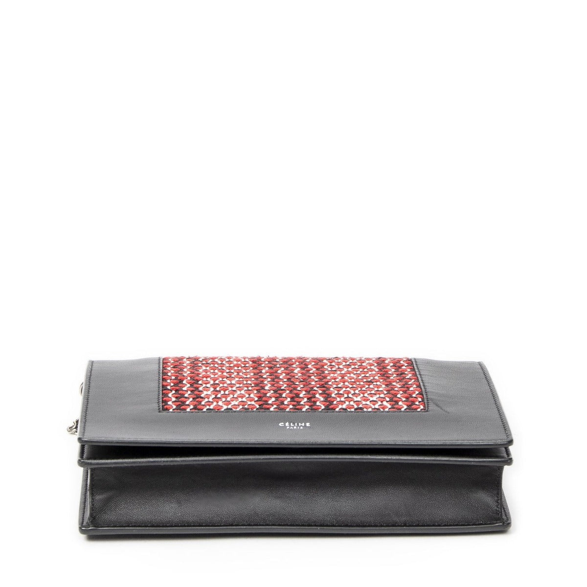 Celine Frame Evening Clutch Black Red Tweed — view 6