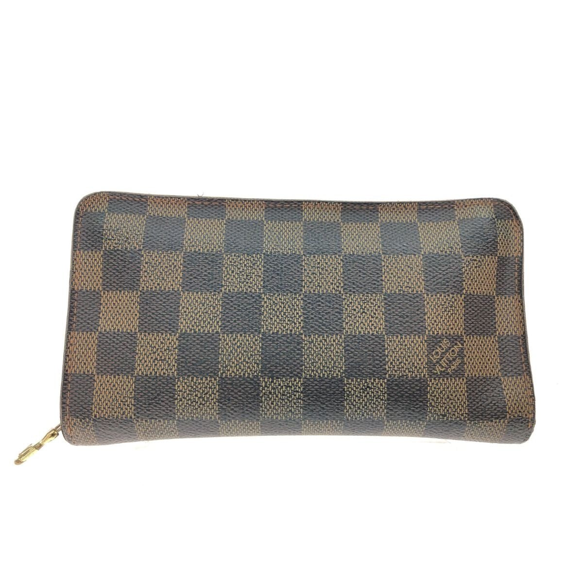 Louis Vuitton Long Wallet Round Zipper Porte Monnaie Zip Damier Ebene