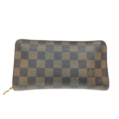 Louis Vuitton Long Wallet Round Zipper Porte Monnaie Zip Damier Ebene