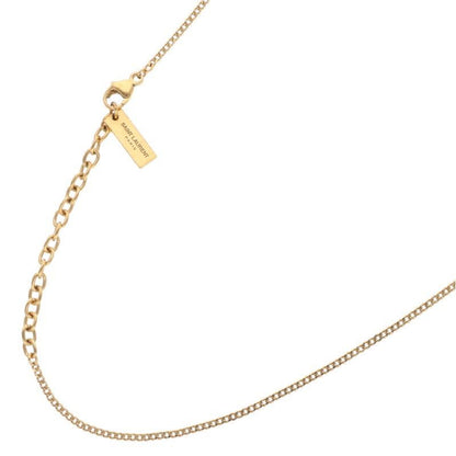 Saint Laurent Paris Logo Plate Chain Necklace Men's