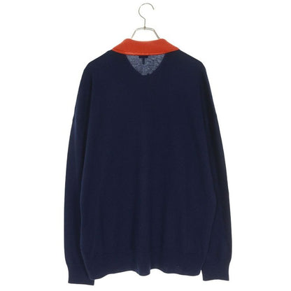 Loewe 25 AW H526 Y16 Ka7 Bicolor Polo Cardigan — view 2