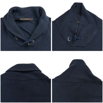 Louis Vuitton Knit Sweatshirt LV Logo Embroidery Hoodie Top 100% Cotton Size L