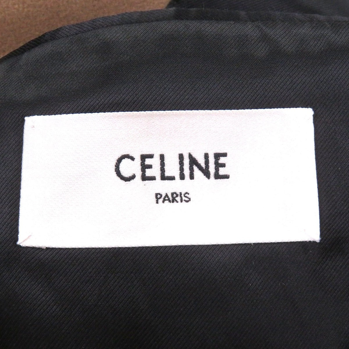 Celine 30% Cashmere Logo Button Chesterfield Coat Long Brown 44 — view 6