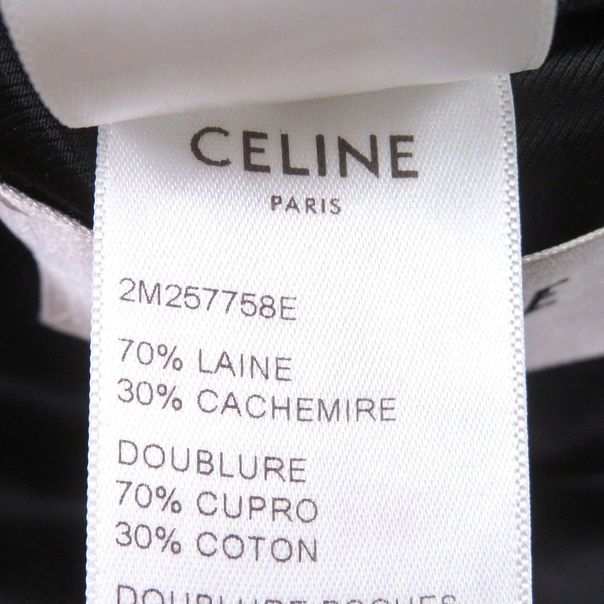 Celine 30% Cashmere Logo Button Chesterfield Coat Long Brown 44 — view 8