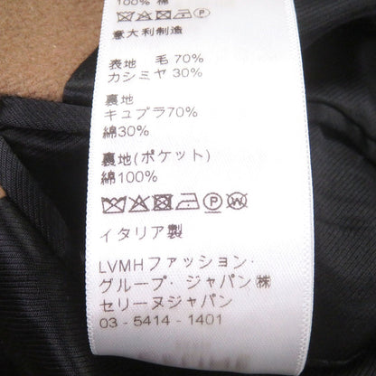 Celine 30% Cashmere Logo Button Chesterfield Coat Long Brown 44 — view 9