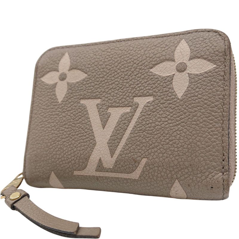 Louis Vuitton Zippy Coin Purse Bicolor Monogram Empreinte Beige