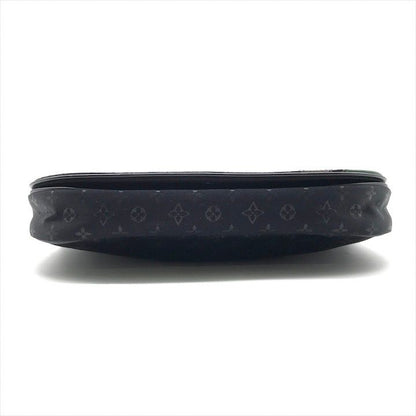 Louis Vuitton Monogram Comte Douffe Satin Shoulder Bag Black Purse