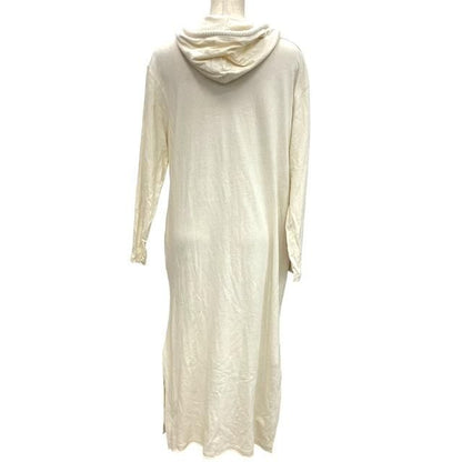 Loewe Dress Long Dress Long Sleeves Hooded Cotton Silk Wool Acrylic Fiber Cream
