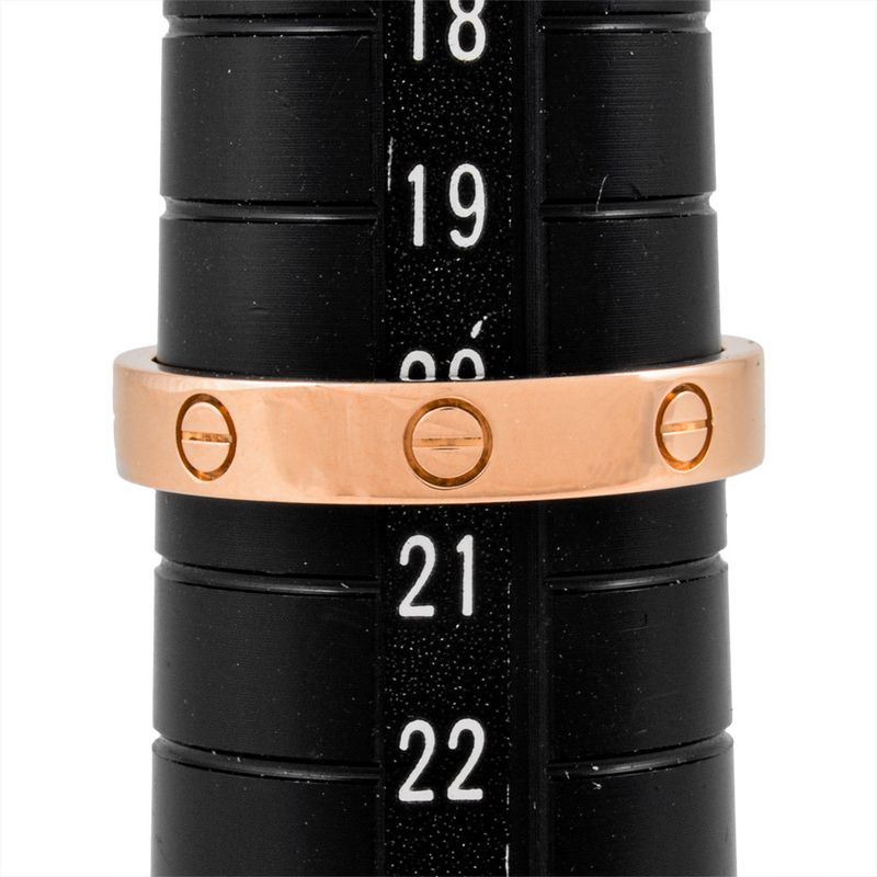 Cartier Mini Love Ring With Diamonds #61 18K Pink Gold 53g 1P Diamond Pink Gold