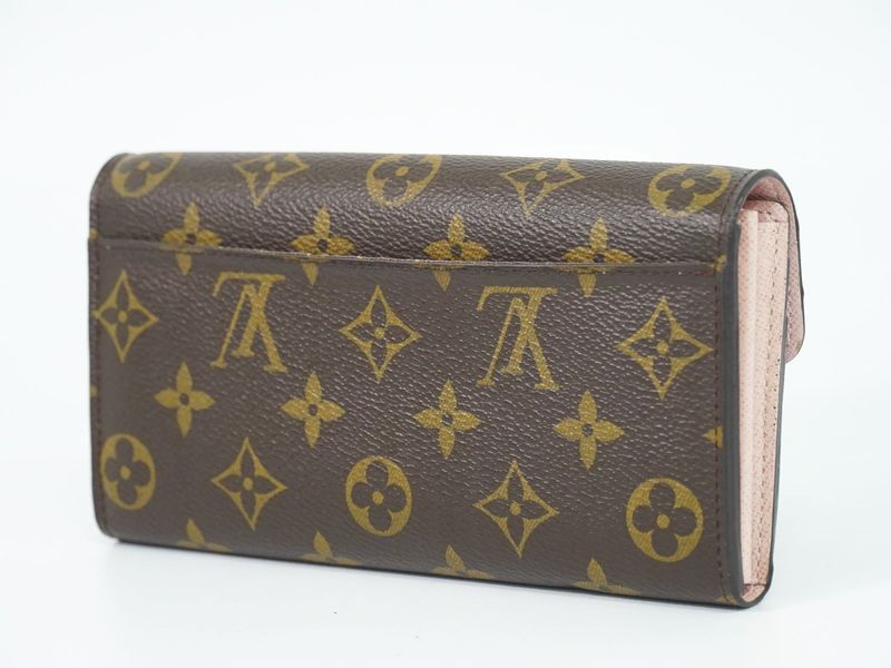 Authentic Louis Vuitton LV Portefeuille Sarah Monogram Long Wallet Brown M62235