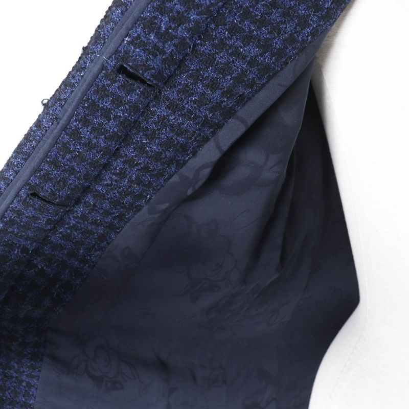 CHANEL P57229 Worn By Shin Hye Park BIG Coco Bag Belted Long Coat Black Navy