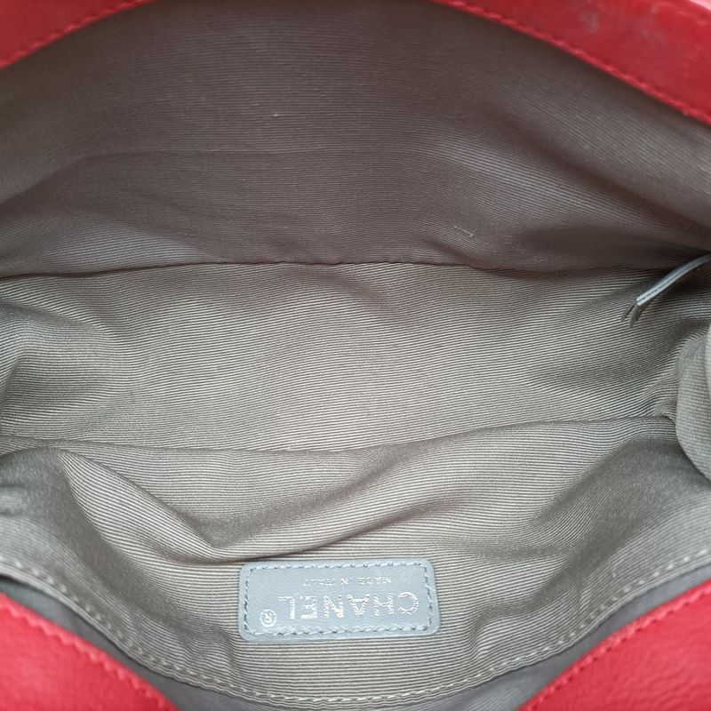 Chanel Boy Chanel Red Leather A9210518893037