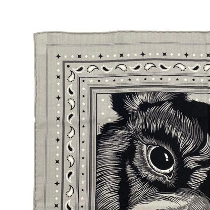 Hermes Bandana Carré H 65 Grrrrrrr! H284227t 14 Gris Cles Noir Black White