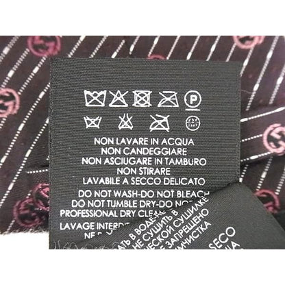 Gucci 100% Silk Tie Gentlemen Business Brown and Pink Av8835 — view 5