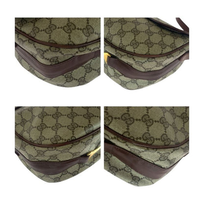 Gucci Vintage Old Gucci Beige Brown Gold Hardware GG Supreme Canvas Crossbody