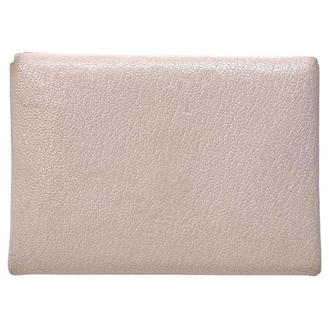 Hermes Calvi Duo Mauve Pere Chevre Coin Case Card Business Holder