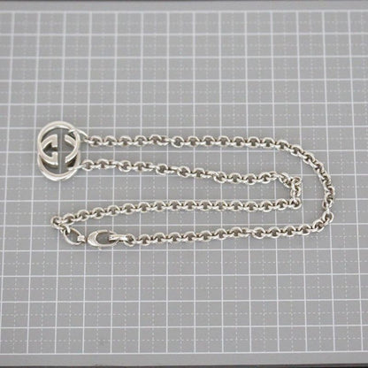 Gucci Interlocking Necklace Double G Silver 925 E1032
