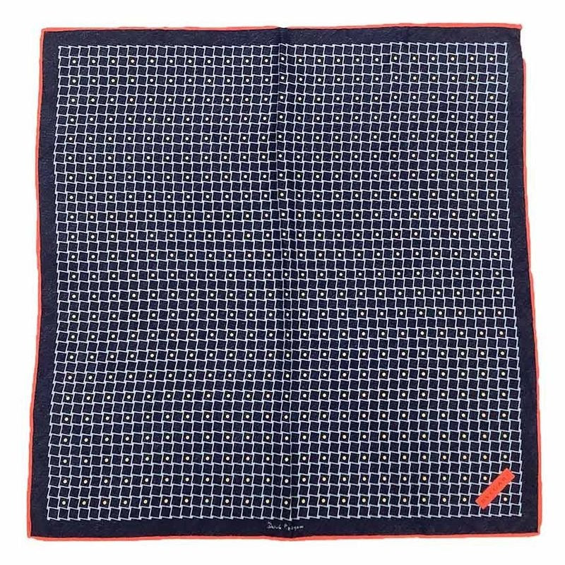 Bvlgari Scarf Navy Silk Pocket Chief Neckerchief